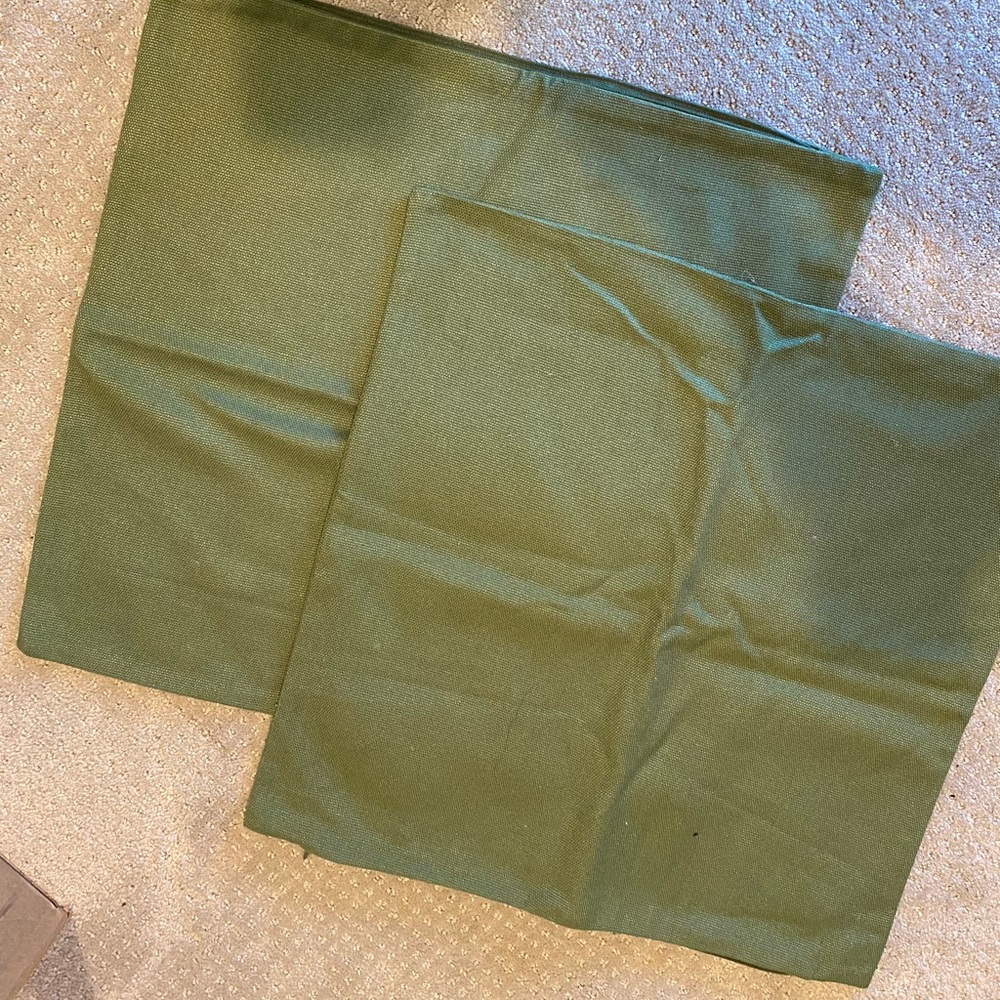 Set of Two Sage Green Linen Pillow Covers